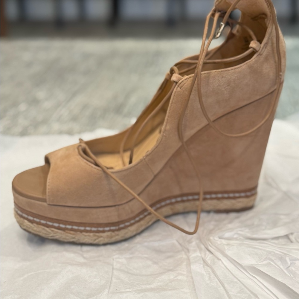 $70.00 Sam Edelman Tan Wedge Sandals
